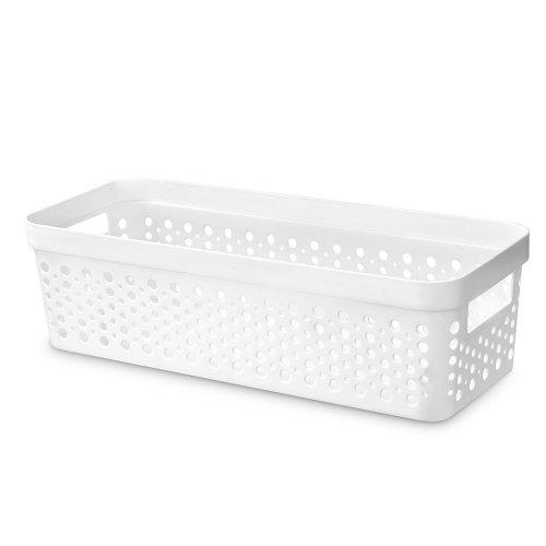 CANASTO SIN TAPA BLANCO 34x14x9.5CM