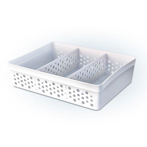 ORGANIZADOR 4 DIV. BLANCO 23x17X5.5 CM