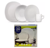 SET DE VAJILLA 16 PZAS CERAMICA ANTARTIC BLANCO