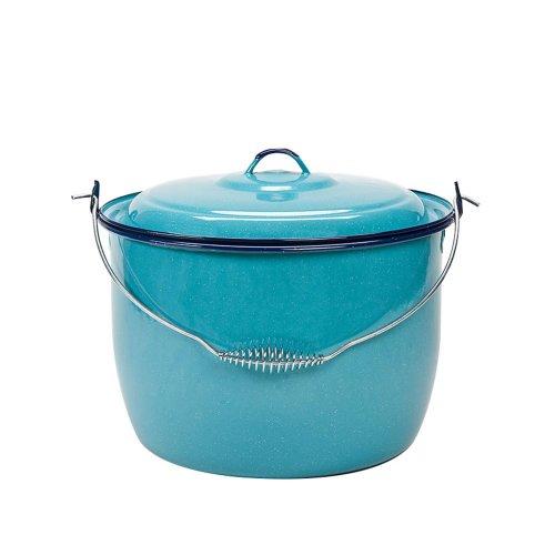 OLLA ENLOZADA Num 26 CON ASA Y TAPA CAP 9,9 L VERDE RUSTICO