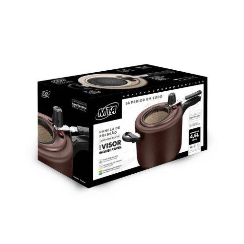 OLLA A PRESION LINEA GRAFITE SUPERIOR 4.5 LITROS CON VISOR