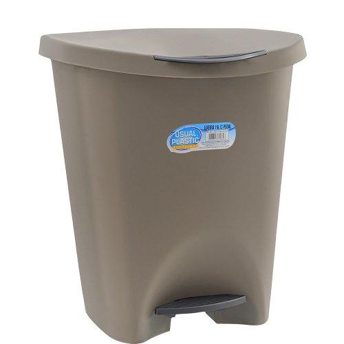 CESTO DE RESIDUOS C/PEDAL 15  L GRIS