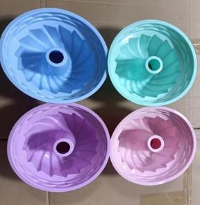 MOLDE SILICONA FLAN/BUDIN 4 COLORES