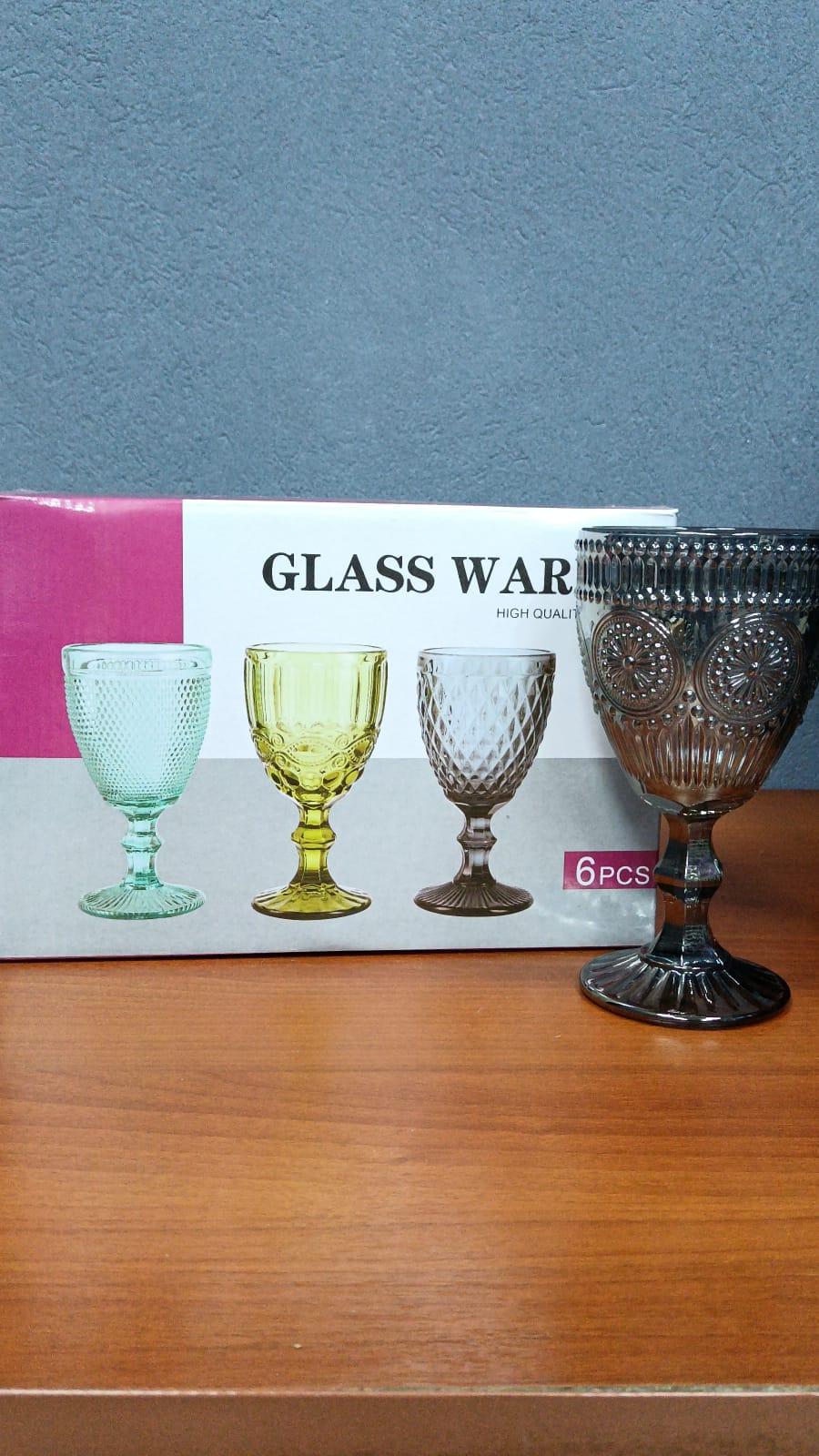 SET 6 COPAS TRAMAS FUME 320ML