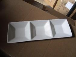 COPETINERO CERAMICA CUADRADO BLANCO 3 DIV 22*7CM 