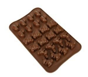 MOLDE SILICONA PARA CHOCOLATE 24 BOMBONES ANIMALITOS