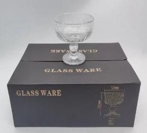 SET 6 COPAS POSTRE TRAMADOS LINEAS 440ML